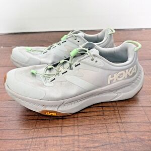 Hoka One One Women 8 Transport Harbor Mist Lime Glow Running Shoes Sneakers